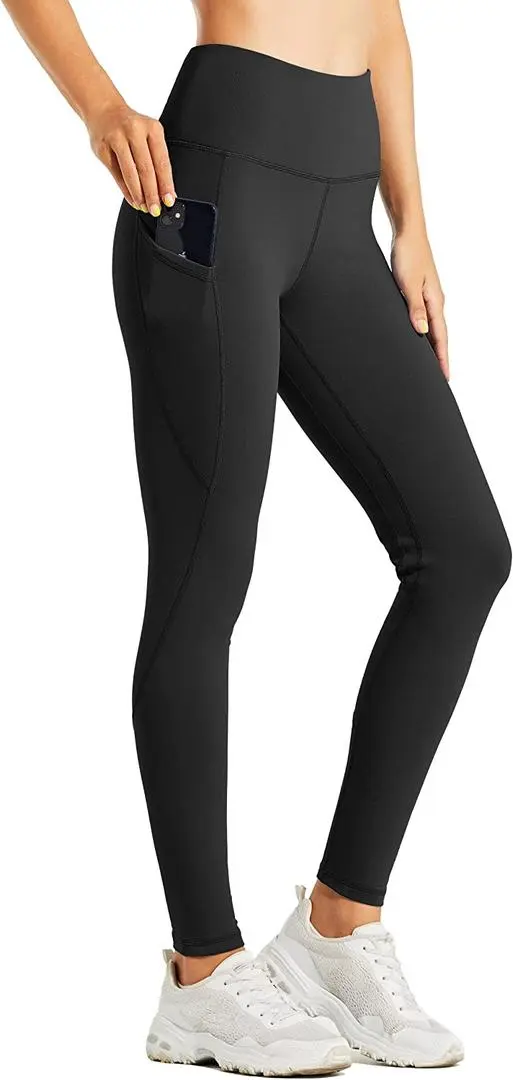 Women's Fleece Lined Leggings Water Resistant Thermal Winter Pants Hiking Yoga Running Tights High Waisted