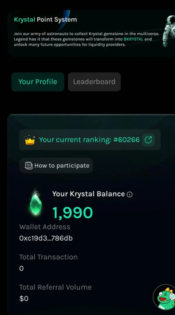 KRYSTAL DEFI APP AIDROP