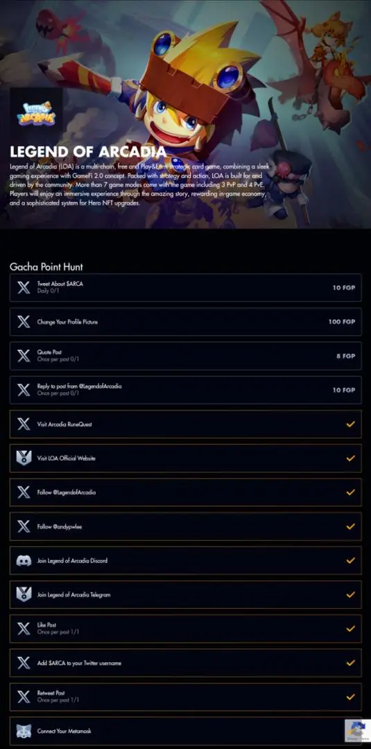 FORGE.GG X LEGEND OF ARCADIA AIRDROP