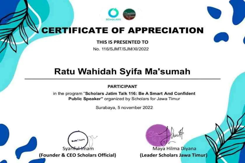 Scholars Jatim Talk :Be A Smart And Confident Public Speaker 