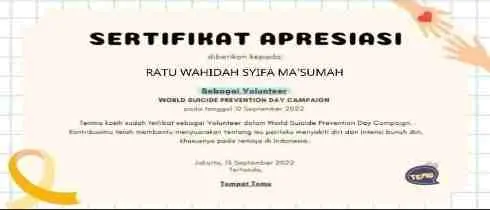 Campaign World Suicde Prevention Day (Tempat Temu) 