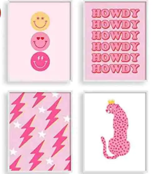 Preepy room decor wall art