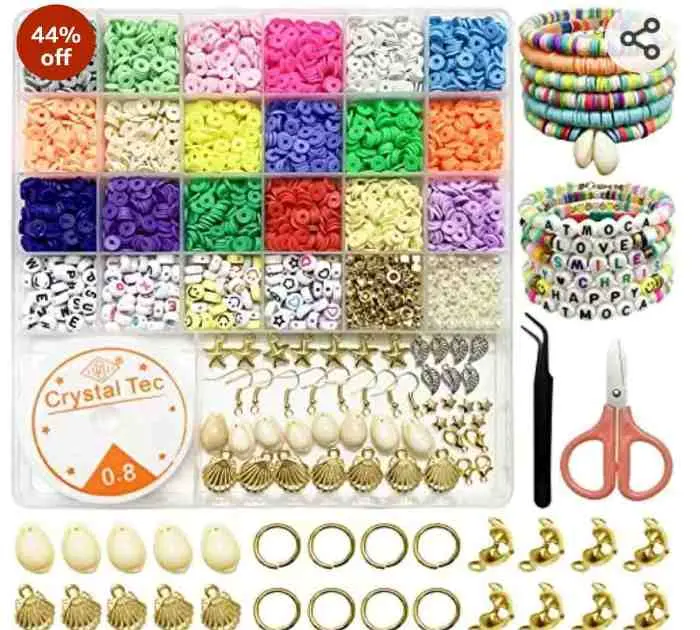 Clay beads for bracelet making kit