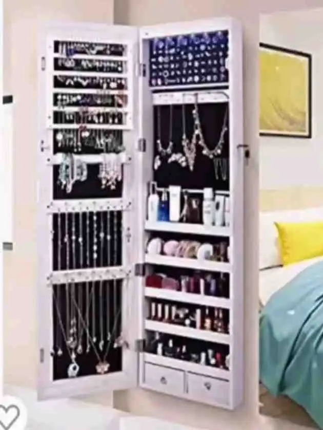 LED mirror jewellery cabinet 