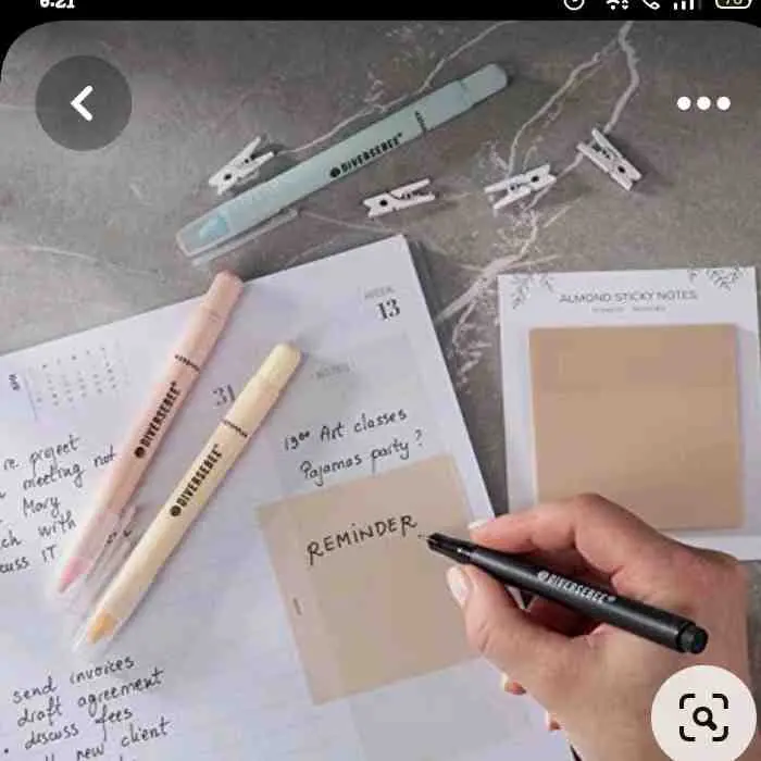 Transparent sticky notes 