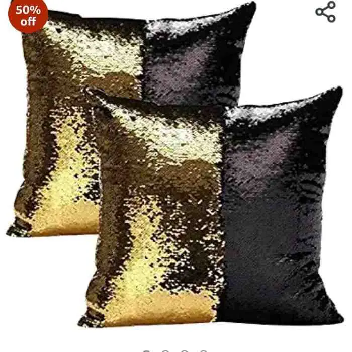 Sequin cushion cover 