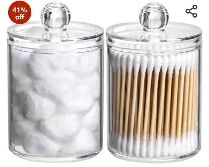 Cotton balls, pads holder