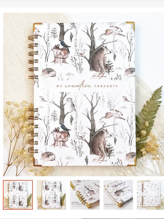 Aesthetic Notebook [Woodland Animals] | Buku Gambar, Catatan, Journal, Sketsa, Sketchbook | cathflo.art