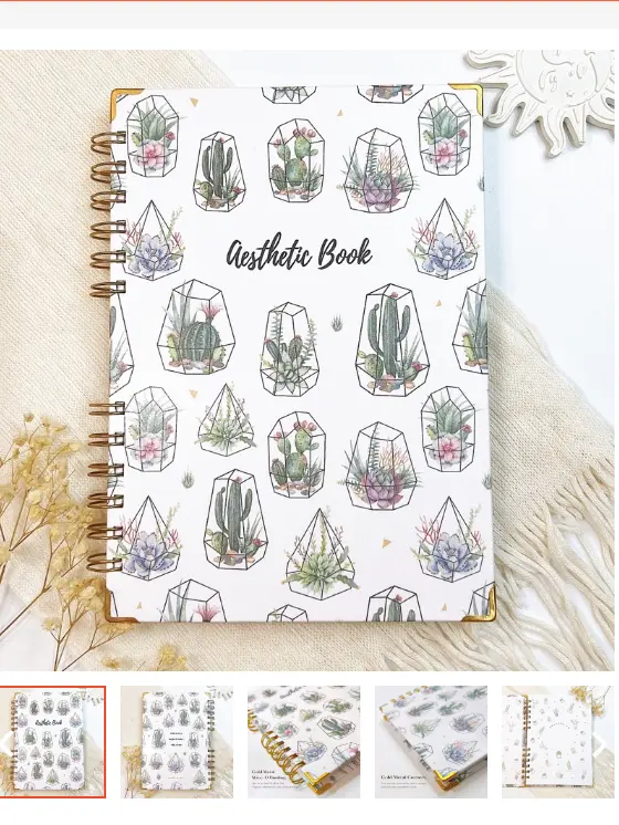Aesthetic Notebook [Cactus] | Buku Gambar, Catatan, Journal, Sketsa, Sketchbook | cathflo.art
