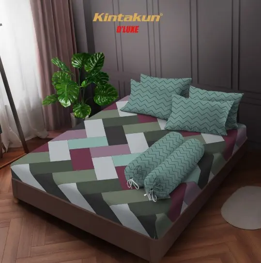 Kintakun Sprei Flat 160 / 180 / 200 Akma Aesthetic Dluxe Microtex 20cm Hijau
