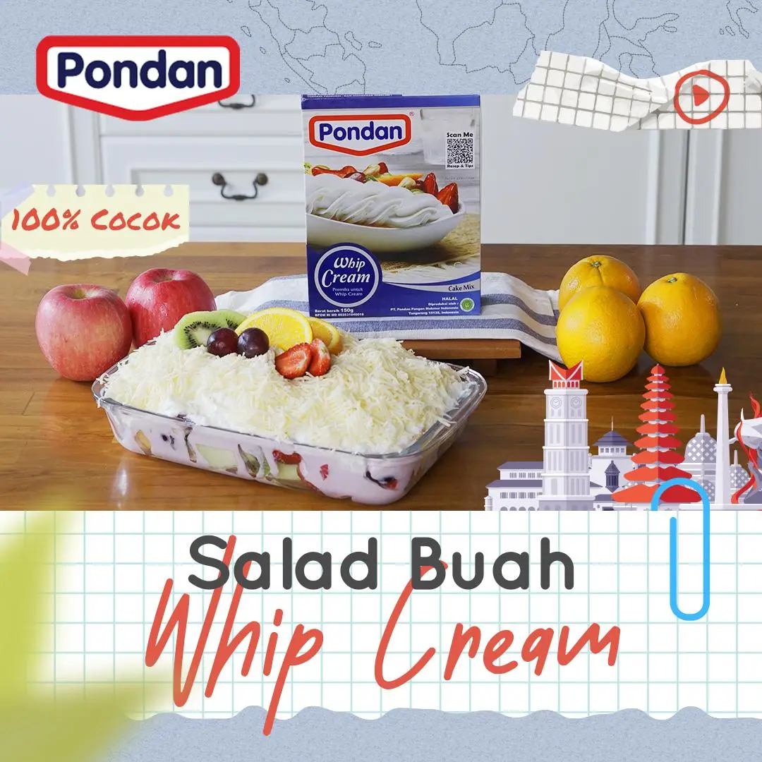 Pondan - Salad Buah Whip Cream