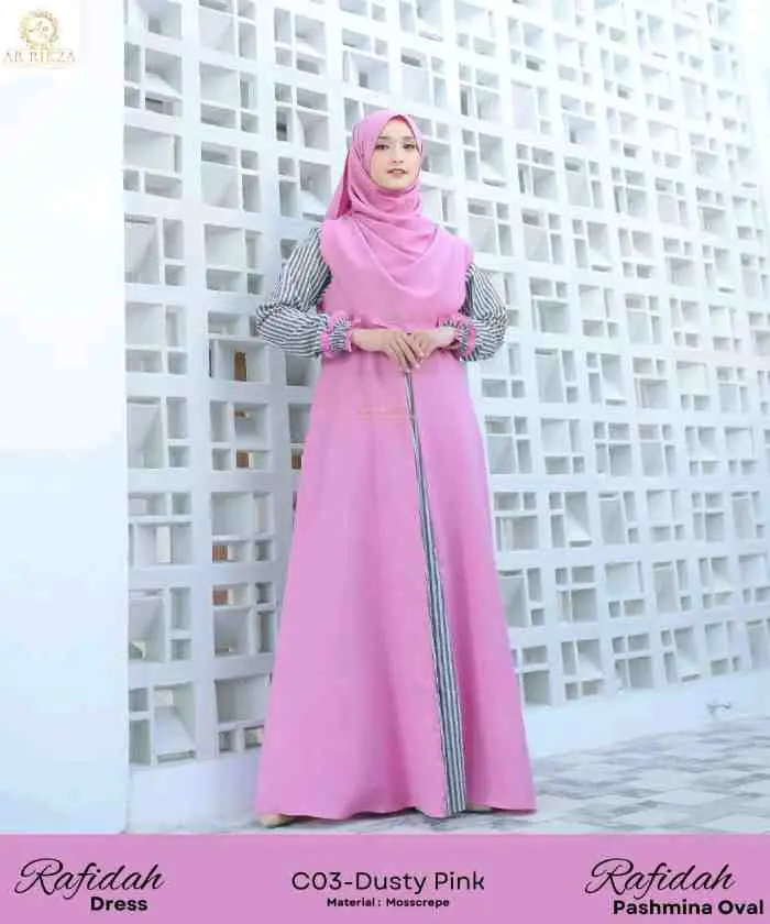 Gamis bahan mosscrepe