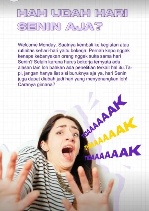 Hah Udah Hari Senin Aja?