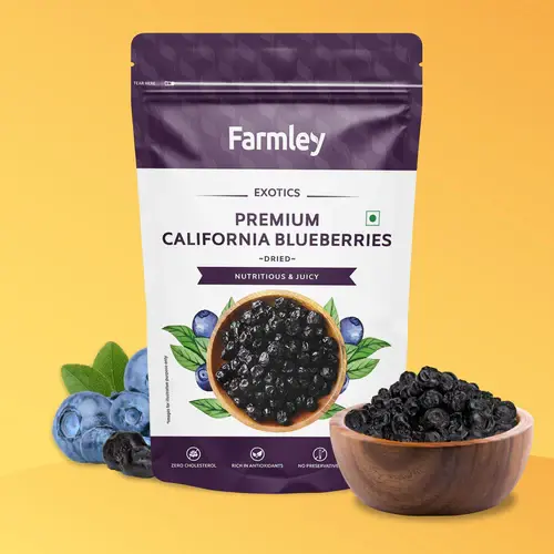 Premium Dried Blueberries Farmley Standee Pouch 200 g
