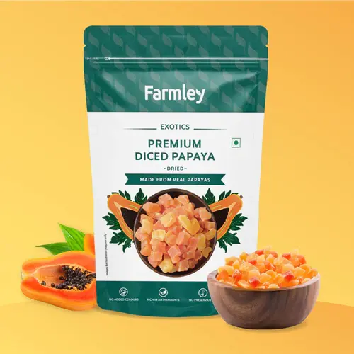 Premium Dried Papaya Farmley Standee Pouch 200 g