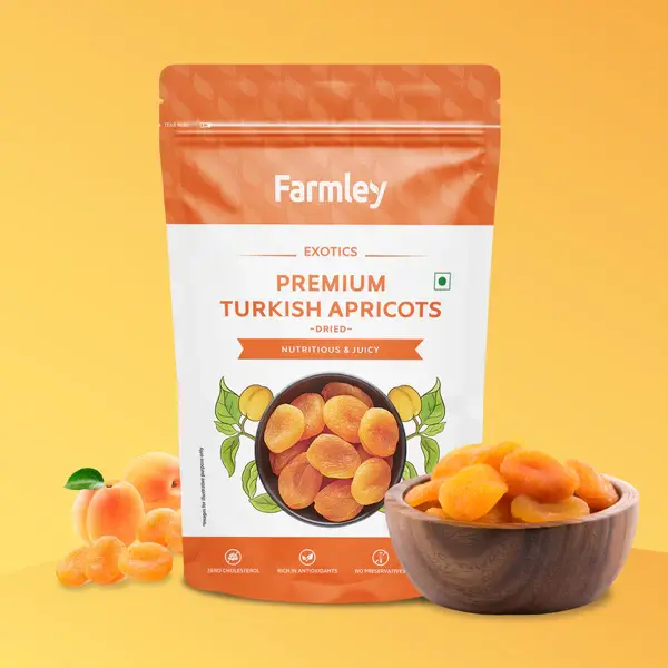 Premium Turkish Dried Apricot Farmley Standee Pouch 200 g