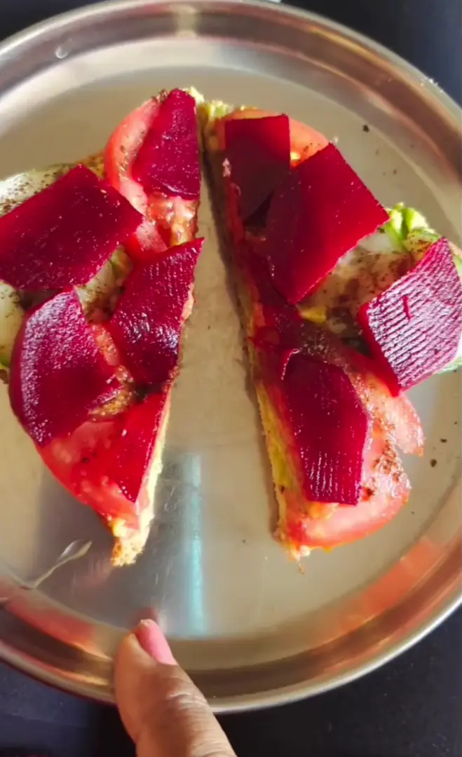 Rainbow Open Sandwich