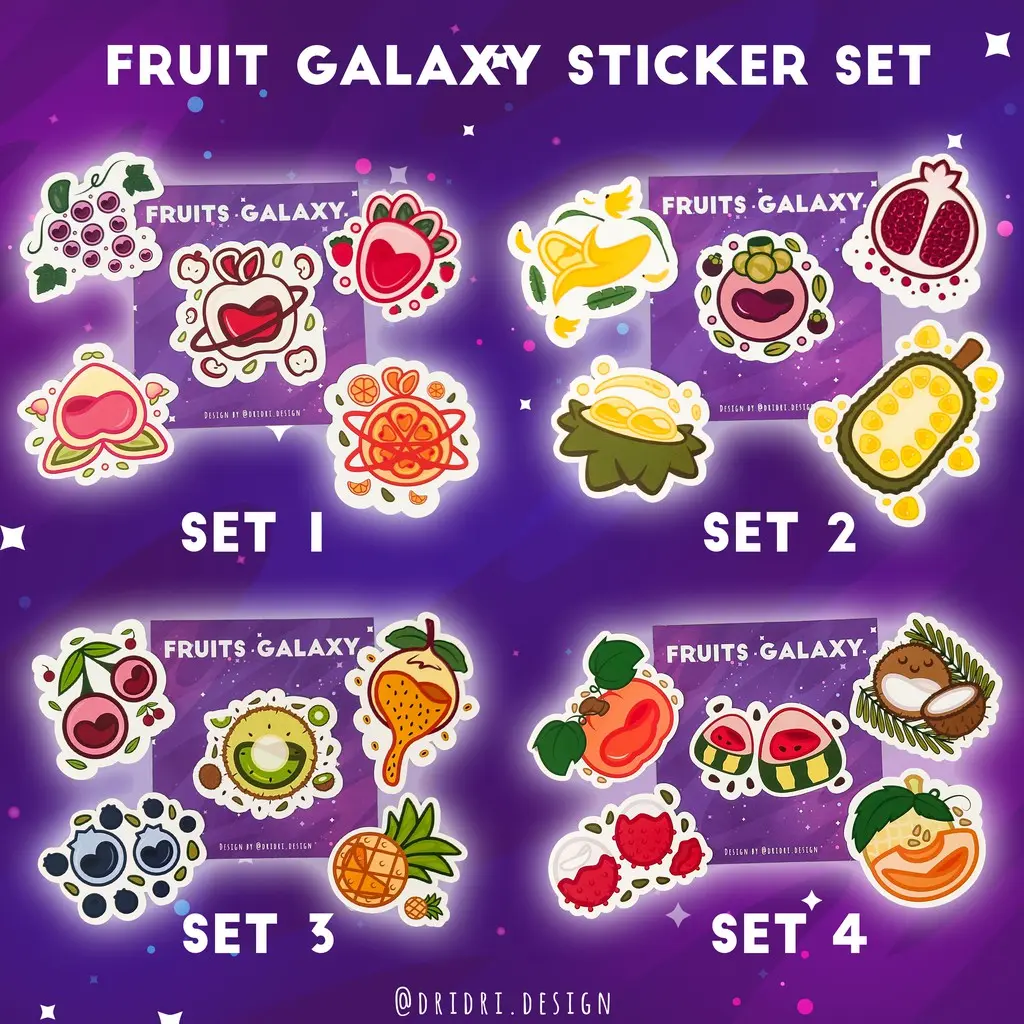 Fruit Galaxy Set Die Cuts