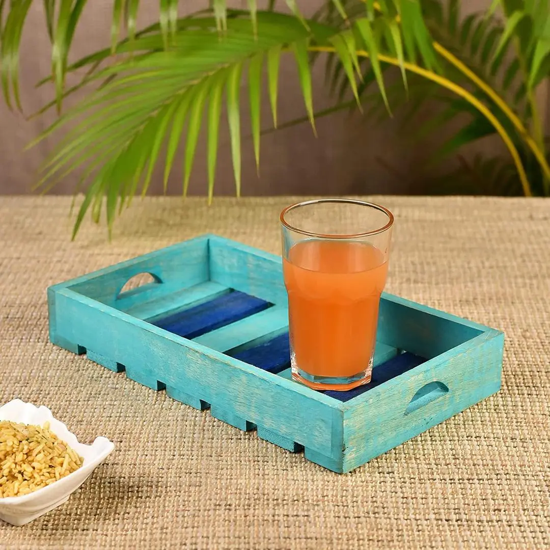 Wooden Serving Tray Colored Tray