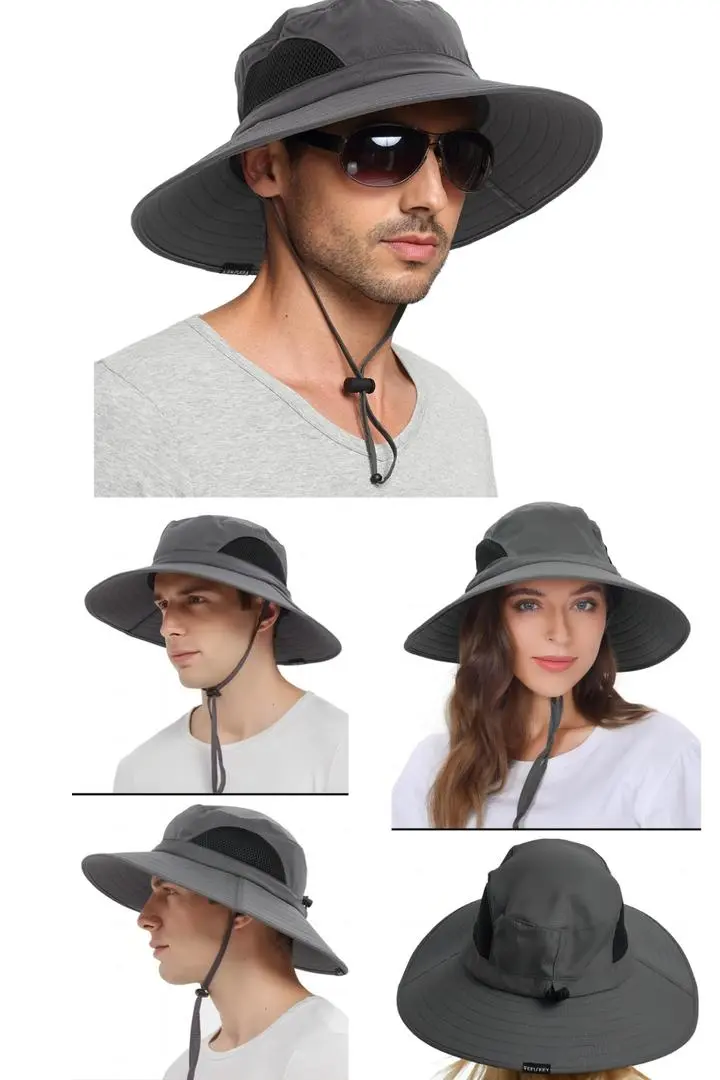 Sun Hat for Men/Women, Waterproof Wide Brim Foldable Hat 