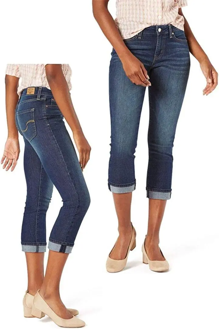 Women's Mid-Rise Slim Fit Capris