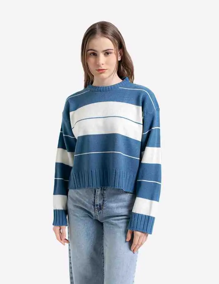 99. Nigoo Suji Knit Crop Sweater