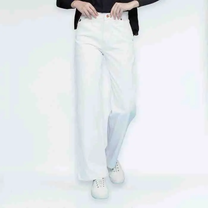 123. Myself Celana Jeans Putih Highwaist