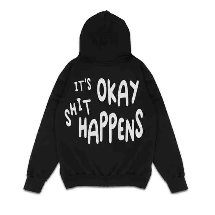 27.Inefable Hoodie Its Okay Sh*T Happens Black