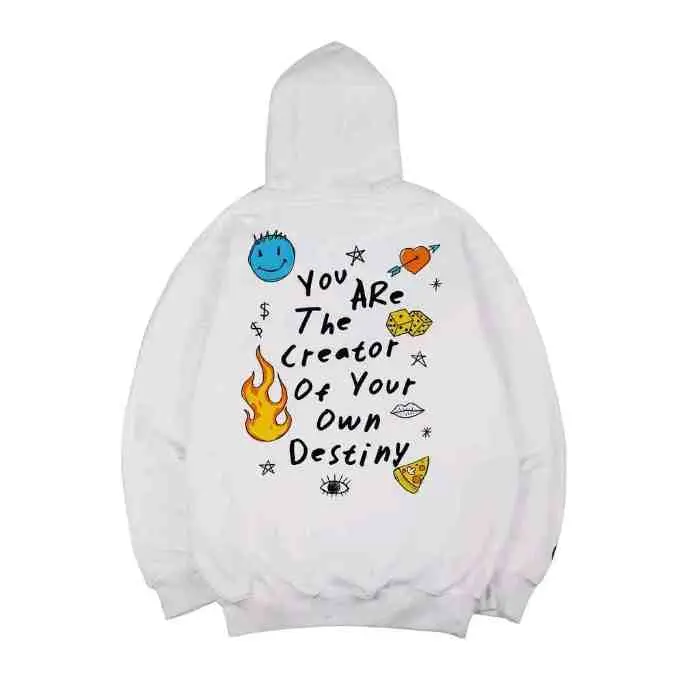 37. Rown Division Official Pullover Hoodie - Rowndvsn Jaket Primary White