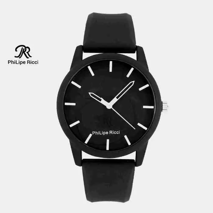 39. PhiLipe Ricci Jam Tangan Unisex Karet Analog Quartz Terbaru 8757 Free BOX