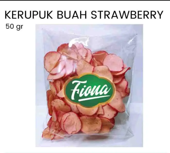 Kerupuk buah strawberry