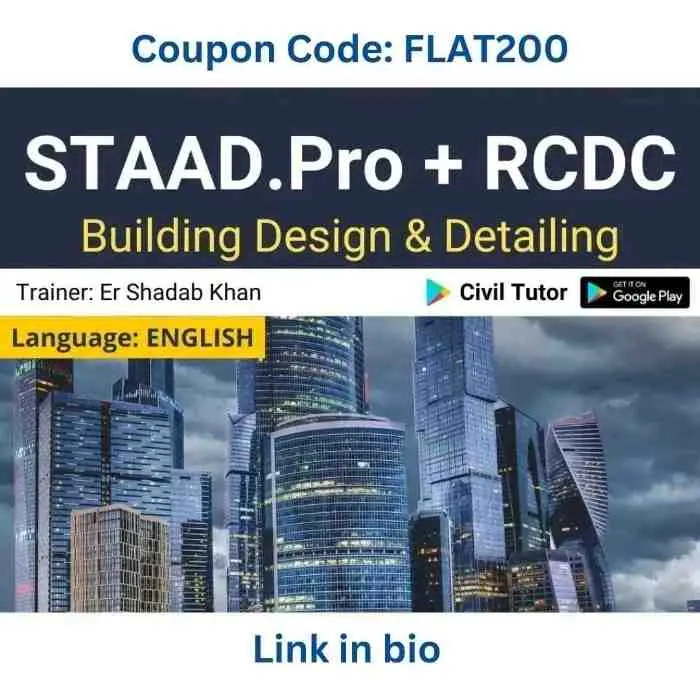 Staad.Pro + RCDC (Building Design & Detailing Course) 