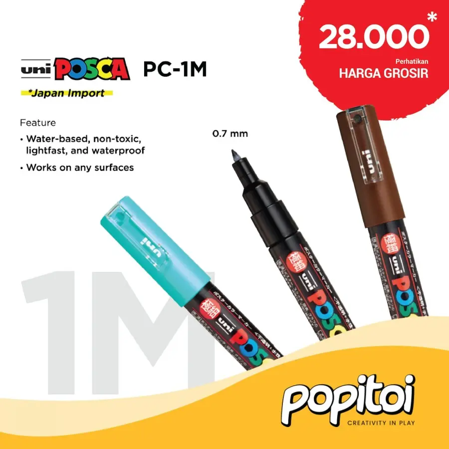 12. UNI POSCA PC-1M Paint Marker Pen (Extra Fine Point)