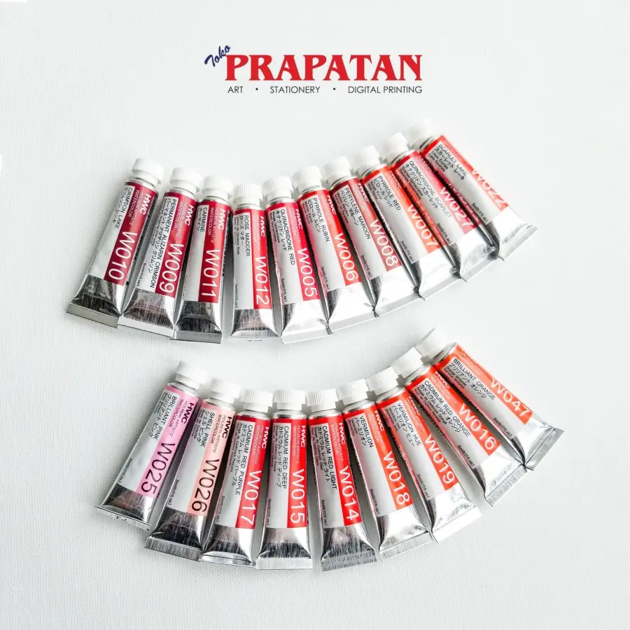 7. Holbein Artists Watercolor 5ml Red Collection