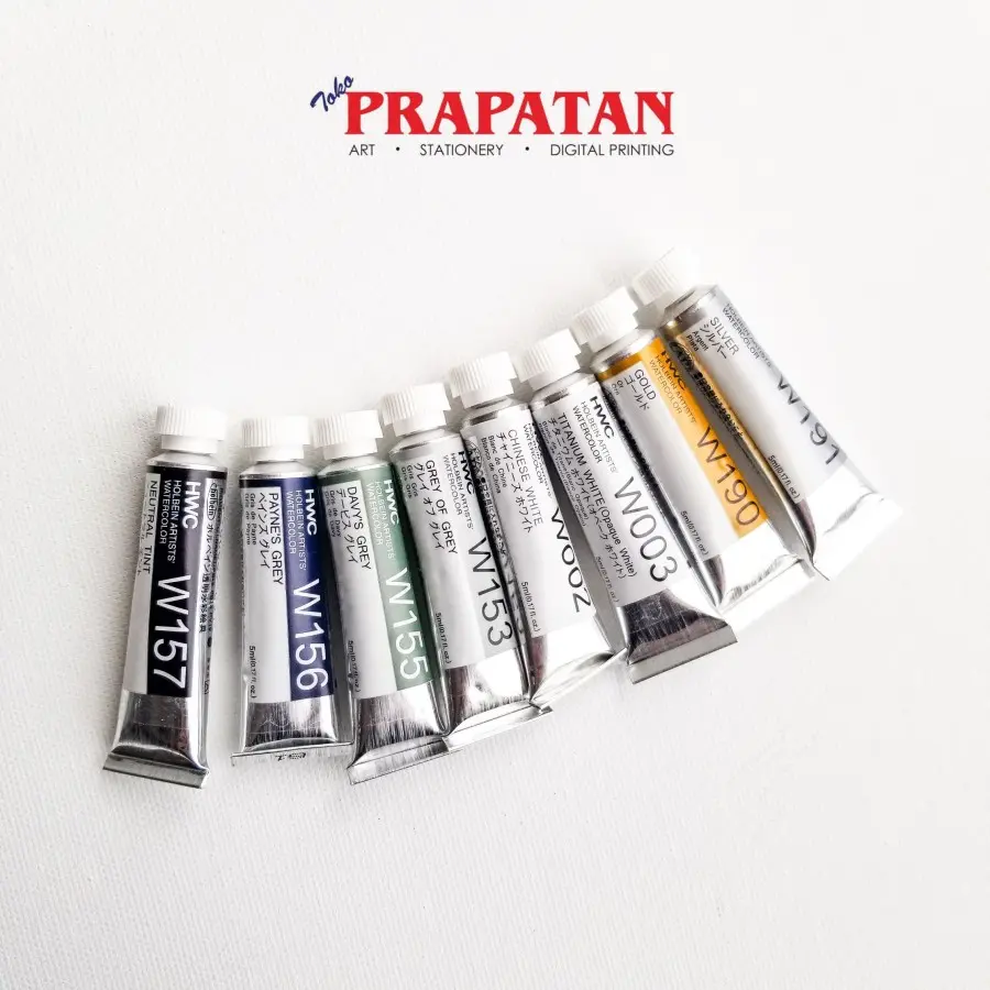 8. Holbein Artists Watercolor 5ml White/Metallic Collection