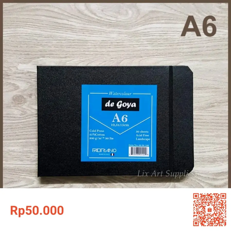 7. De Goya Watercolor Book Stitched 200gsm A6 