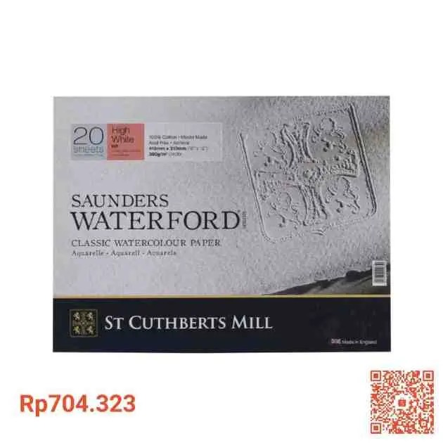 13. Saunders Waterford 300gsm High White Hot Pressed 100% cotton 41×31 cm