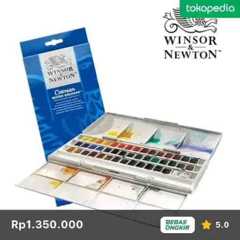 13. Winsor & Newton Cotman Studio 45 Color Half Pan
