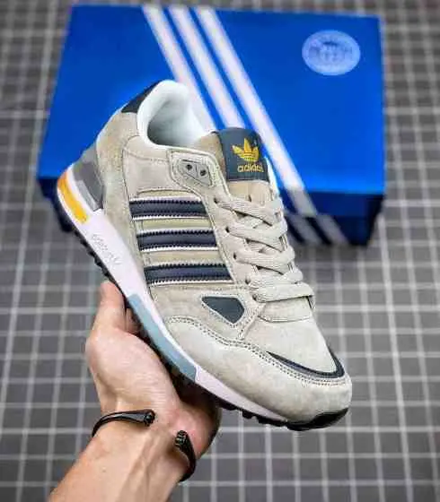 12. Adidas Originals ZX750 Grey Blue Sneakers