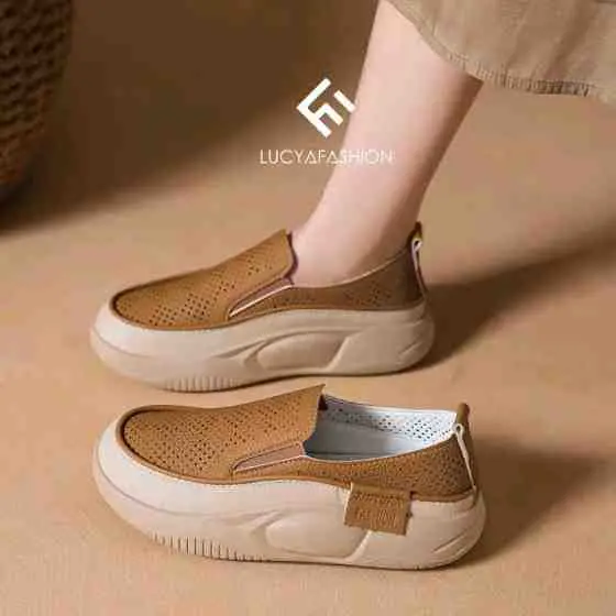 34. Sepatu Slip on Wanita Import Casual Shoes Kekinian