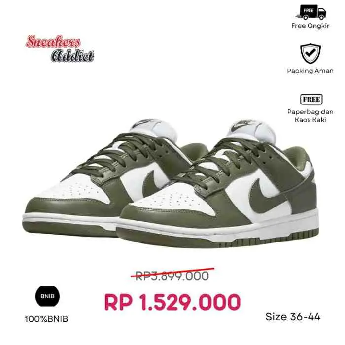 118. Sneakers Nike Dunk Low Medium Olive Green 100% BNIB Global Market