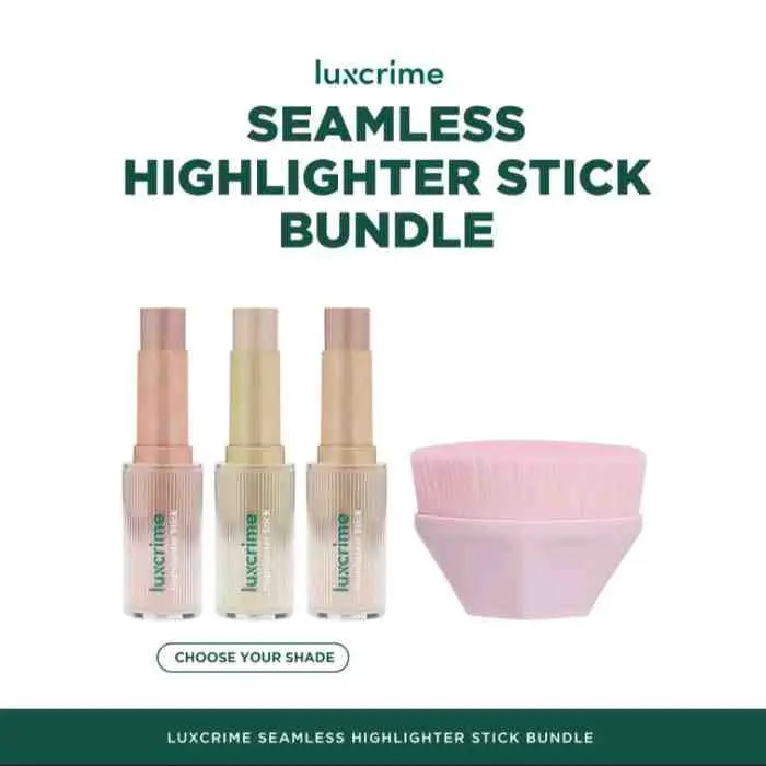12. [BUNDLE] Luxcrime Seamless Highlighter + Flat Foundation Brush