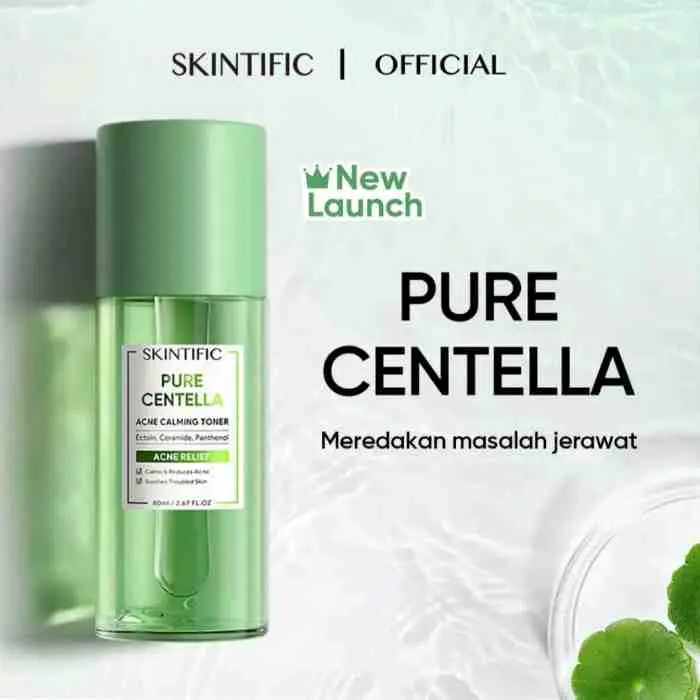 7. SKINTIFIC Toner Cica Pure Centella Acne Calming Toner Anti Acne Toner / Toner Kulit Jerawat Berminya