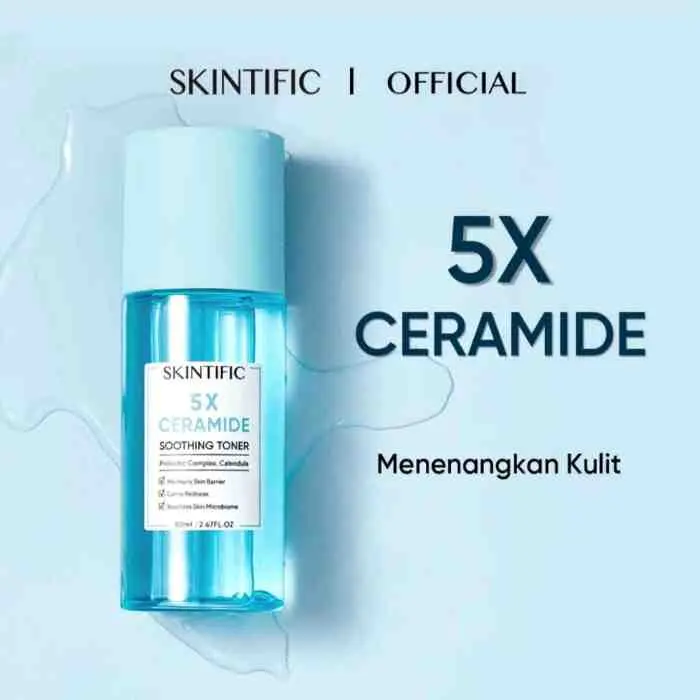9. SKINTIFIC - 5X Ceramide Soothing Toner Skin Barrier Toner with Calendula for All Skin Types 80ml Ton
