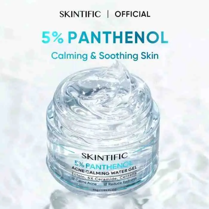 11. SKINTIFIC 5% Panthenol Acne Calming Water Gel 45g Pelembab Wajah Cream jerawat Soothing Facial Moist