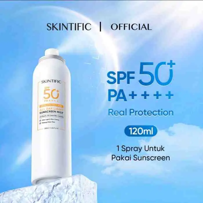 18. 【120ML】SKINTIFIC All Day Light Sunscreen Spray SPF50 PA++++ Sunscreen Mist Anti UV UVA UVB 120ml