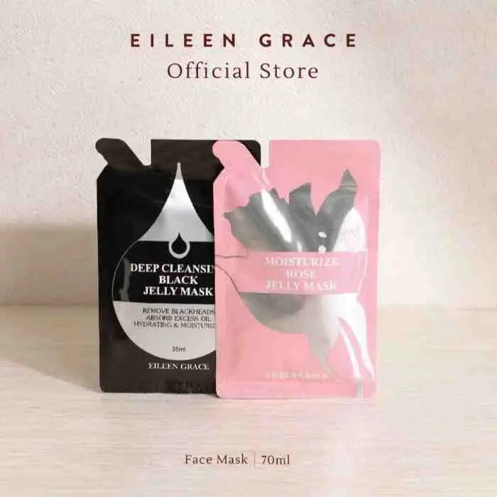21. EILEEN GRACE - Moisturize Rose Jelly Mask + Deep-Cleansing Black Jelly Mask 35ml