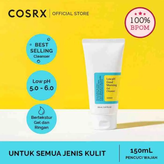 27. COSRX Low pH Good Morning Cleanser - 150 ML (Sabun Wajah Untuk Semua Jenis Kulit) Best Seller