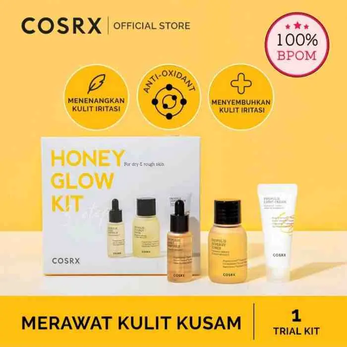 30. COSRX Full Fit Propolis Trial Kit (Honey Glow Kit) Skin Care - Untuk Kulit Kusam