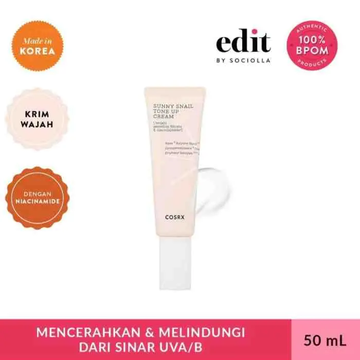 19. COSRX Sunny Snail Tone Up Cream SPF 30 PA - 50ml - Krim Pencerah Wajah Harian - Skincare